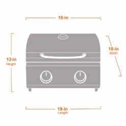Monument Grills 2-Burner Portable Tabletop Propane Gas Grill - Stainless Steel 16 Monument Grills 2-Burner Portable Tabletop Propane Gas Grill - Stainless Steel -BBQDIRECT Shop 13742 Size