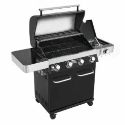 Monument Grills 4-Burner Propane Gas Grill In Black Porcelain Enamel With Side Burner And LED Controls 19 Monument Grills 4-Burner Propane Gas Grill In Black Porcelain Enamel With Side Burner And LED Controls -BBQDIRECT Shop 13892 03