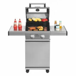 Monument Grills 2-Burner Propane Gas Grill In Stainless Steel With Clear View Lid And Collapsible Shelves 18 Monument Grills 2-Burner Propane Gas Grill In Stainless Steel With Clear View Lid And Collapsible Shelves -BBQDIRECT Shop 14633 05