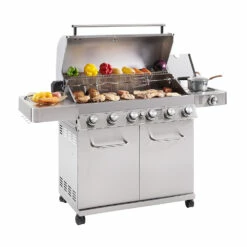 Monument Grills 6-Burner Propane Gas Grill In Stainless With LED Controls, Rotisserie Kit, And Side Burner 16 Monument Grills 6-Burner Propane Gas Grill In Stainless With LED Controls, Rotisserie Kit, And Side Burner -BBQDIRECT Shop 77352 05