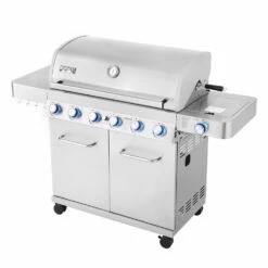 Monument Grills 6-Burner Propane Gas Grill In Stainless With LED Controls, Rotisserie Kit, And Side Burner 17 Monument Grills 6-Burner Propane Gas Grill In Stainless With LED Controls, Rotisserie Kit, And Side Burner -BBQDIRECT Shop 77352 06