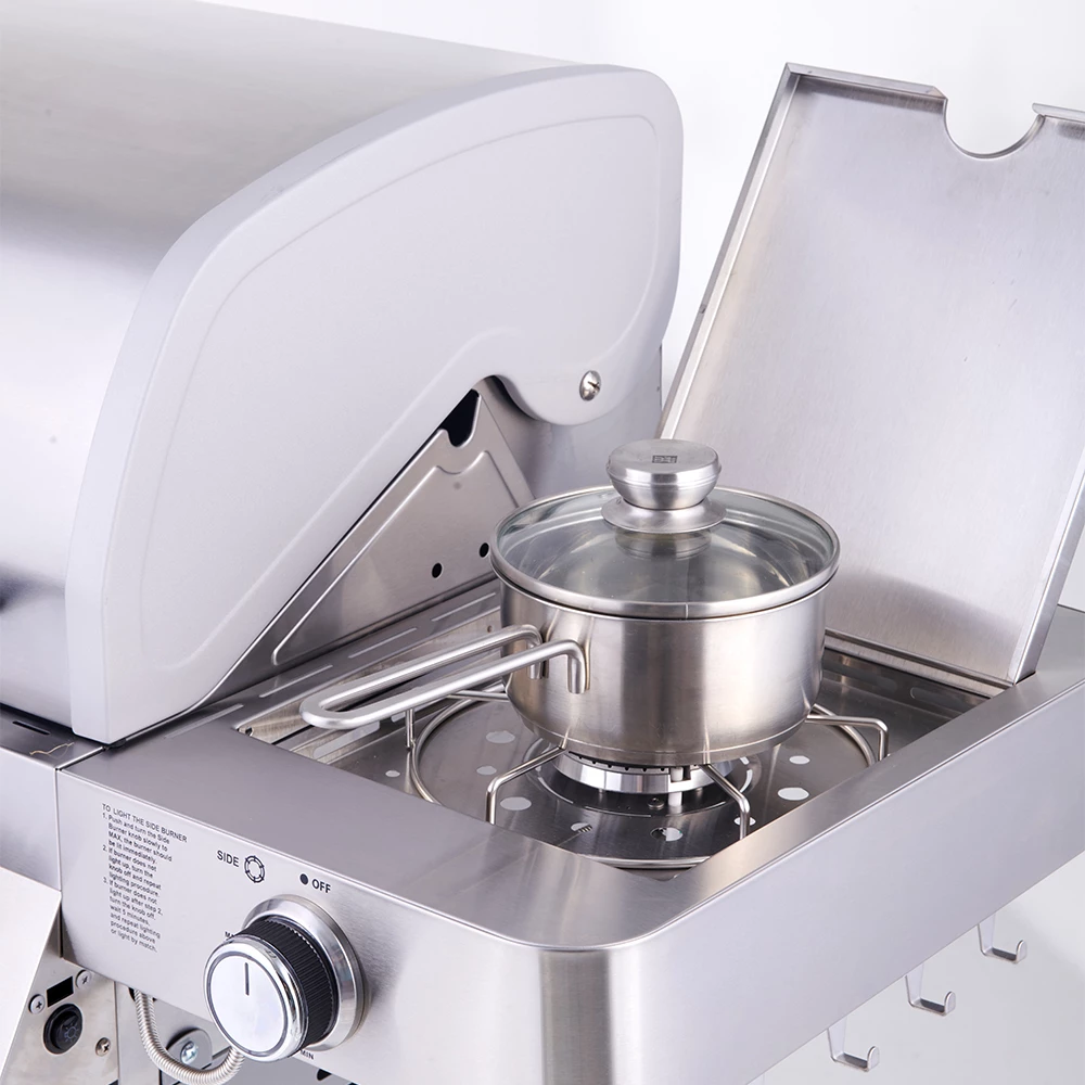 Monument Grills 6-Burner Propane Gas Grill In Stainless With LED Controls, Rotisserie Kit, And Side Burner 10 Monument Grills 6-Burner Propane Gas Grill In Stainless With LED Controls, Rotisserie Kit, And Side Burner - Image 8