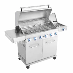 Monument Grills 6-Burner Propane Gas Grill In Stainless With LED Controls, Rotisserie Kit, And Side Burner 21 Monument Grills 6-Burner Propane Gas Grill In Stainless With LED Controls, Rotisserie Kit, And Side Burner -BBQDIRECT Shop 77352 10