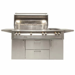 Alfresco Grills ALXE 56-Inch 3-Burner Freestanding Propane Gas Grill With Rear Infrared Burner And Side Burner