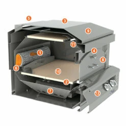 Alfresco Grills 30-Inch Countertop Propane Gas Outdoor Pizza Oven -BBQDIRECT Shop Alfresco Pizza Oven Cutaway 2