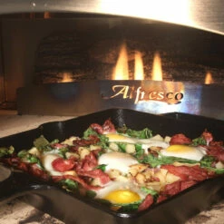 Alfresco Grills 30-Inch Built-In Propane Gas Outdoor Pizza Oven -BBQDIRECT Shop Alfresco Pizza Oven Iron Skillet 1