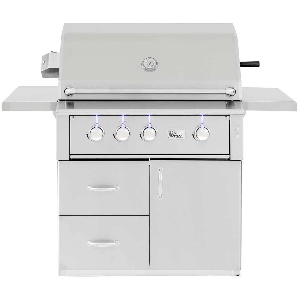 Alturi Grills 36-Inch 3-Burner Freestanding Natural Gas Grill With Stainless Steel Burners And Rear Infrared Burner 3 Alturi Grills 36-Inch 3-Burner Freestanding Natural Gas Grill With Stainless Steel Burners And Rear Infrared Burner