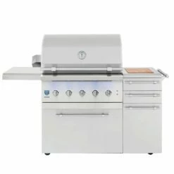 American Made Grills Encore 36-Inch 5-Burner Freestanding Multi Fuel Wood / Charcoal / Propane Gas Grill