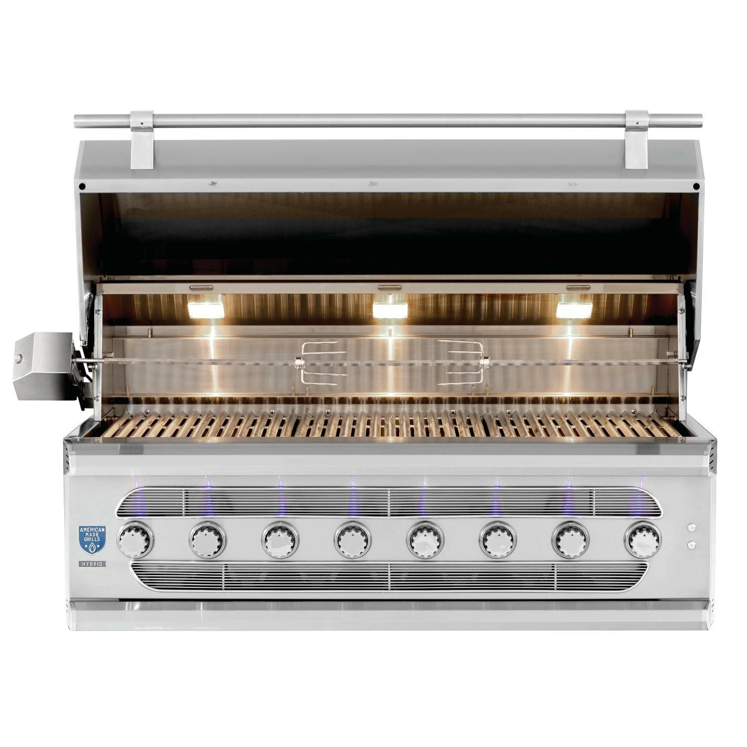 American Made Grills Muscle 54-Inch 8-Burner Built-In Multi Fuel Wood / Charcoal / Propane Gas Grill 3 American Made Grills Muscle 54-Inch 8-Burner Built-In Multi Fuel Wood / Charcoal / Propane Gas Grill