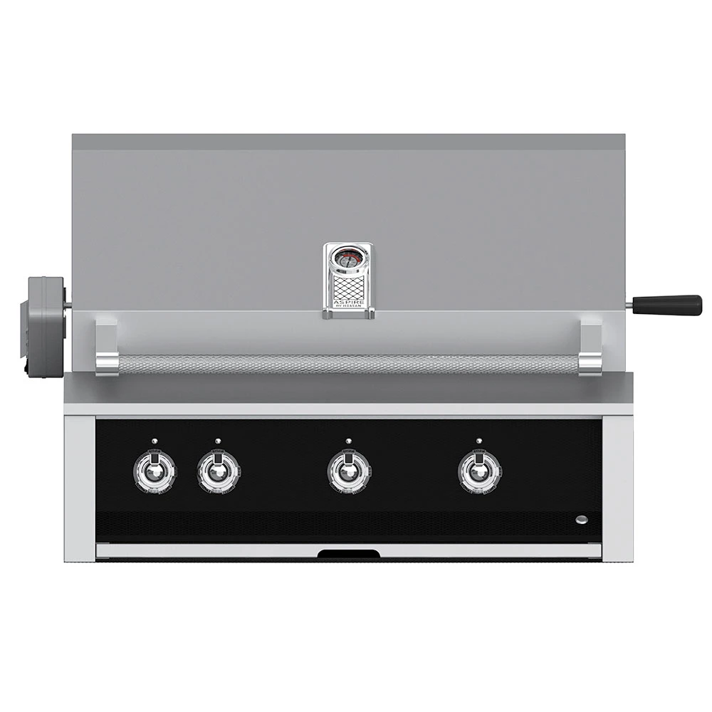 Aspire By Hestan 36-Inch 3-Burner Built-In Propane Gas Grill With Infrared Sear Burner And Rotisserie Burner - Stealth 3 Aspire By Hestan 36-Inch 3-Burner Built-In Propane Gas Grill With Infrared Sear Burner And Rotisserie Burner - Stealth