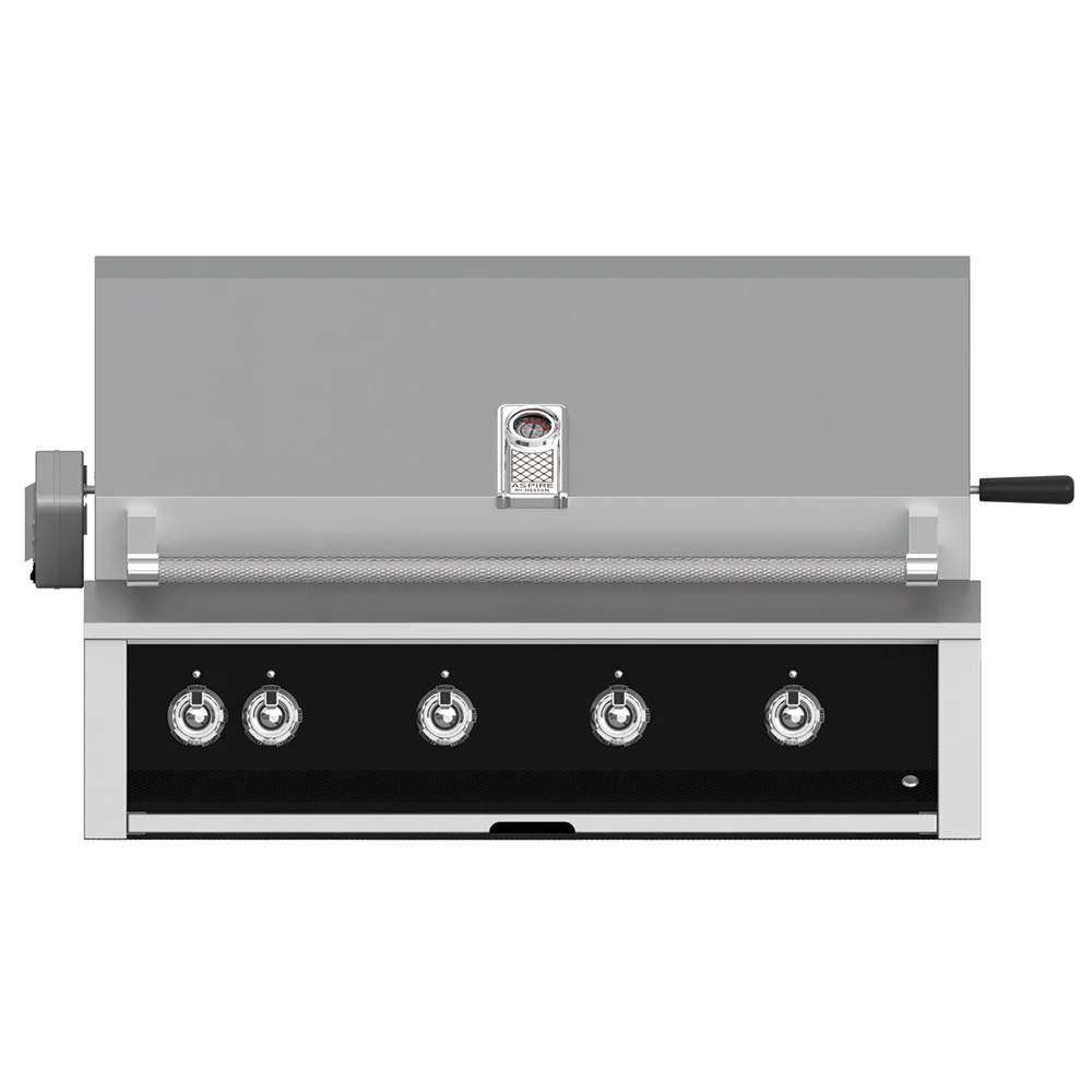 Aspire By Hestan 42-Inch 4-Burner Built-In Propane Gas Grill With Infrared Rotisserie Burner - Stealth 3 Aspire By Hestan 42-Inch 4-Burner Built-In Propane Gas Grill With Infrared Rotisserie Burner - Stealth