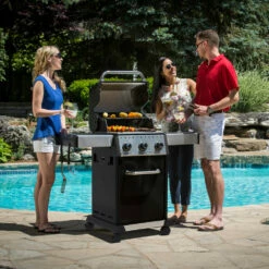 Broil King Baron 320 Pro 3-Burner Freestanding Propane Gas Grill -BBQDIRECT Shop BK Baron 320 PRO Life 01