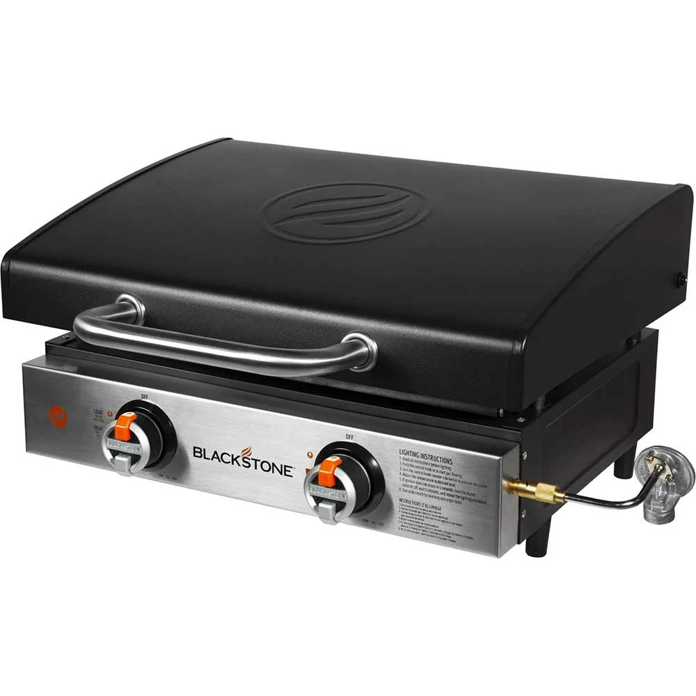 Blackstone Griddle Original 22-Inch 2-Burner Tabletop Propane Gas Commercial Style Flat Top Griddle With Hood 6 Blackstone Griddle Original 22-Inch 2-Burner Tabletop Propane Gas Commercial Style Flat Top Griddle With Hood - Image 4