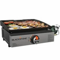 Blackstone Griddle Original 17-Inch 1-Burner Tabletop Propane Gas Commercial Style Flat Top Griddle -BBQDIRECT Shop Blackstone Griddle Original 17 Inch 1 Burner Tabletop Propane Gas Commercial Style Flat Top Griddle 1971 Food