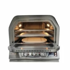 Blaze 26-Inch Built-In Natural Gas Stainless Steel Outdoor Pizza Oven With Rotisserie 13 Blaze 26-Inch Built-In Natural Gas Stainless Steel Outdoor Pizza Oven With Rotisserie -BBQDIRECT Shop Blaze 26 Inch Built In Gas Stainless Steel Outdoor Pizza Oven with Rotisserie Open