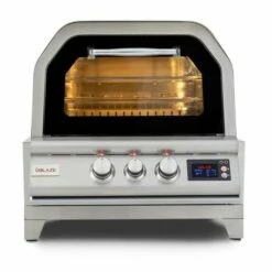 Blaze 26-Inch Countertop Natural Gas Stainless Steel Outdoor Pizza Oven With Rotisserie And Table Top Sleeve