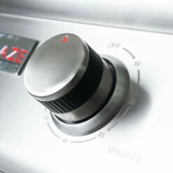 Blaze Grills 21-Inch 1500 Watt Portable Electric Tabletop Grill -BBQDIRECT Shop Blaze Grills 21 Inch 1500 Watt Portable Electric Tabletop Grill Knob Detail 1