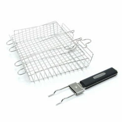 Broil King 12-Inch X 10-Inch Stainless Steel Adjustable Grilling Basket With Handle -BBQDIRECT Shop Broil King 12 Inch x 10 Inch Stainless Steel Adjustable Grilling Basket with Handle 65070 02
