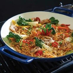 Broil King 14-Inch Diameter Round Porcelain Cast Iron Grill Wok