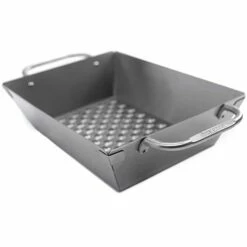 Broil King 13-Inch X 10-Inch Stainless Steel Imperial Deep Grill Wok With Handles -BBQDIRECT Shop Broil King 69818 13 Inch x 10 Inch Stainless Steel Imperial Deep Grill Wok with Handles White