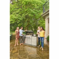 Broil King Imperial S 590i 5-Burner Natural Gas Grill Center With Rotisserie, & Side Burner - Stainless Steel -BBQDIRECT Shop Broil King 896847 Imperial S 590i 6 Burner Propane Gas Grill Center With Rotisserie and Side Burner Stainless Steel lifestyle