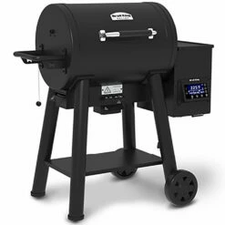 Broil King Crown Pellet 400 Wi-Fi & Bluetooth Controlled 26-Inch Pellet Grill 20 Broil King Crown Pellet 400 Wi-Fi & Bluetooth Controlled 26-Inch Pellet Grill -BBQDIRECT Shop Broil King Baron Pellet 400 Wi Fi and Bluetooth Controlled 26 Inch Pellet Grill 493051 Side View