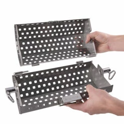 Broil King Stainless Steel Rotisserie Tumble Basket 8 Broil King Stainless Steel Rotisserie Tumble Basket -BBQDIRECT Shop Broil King Stainless Steel Rotisserie Tumble Basket BK 64875 action 02 1