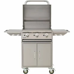 Bull BBQ 24-Inch 3-Burner Freestanding Propane Gas Commercial Style Flat Top Griddle 19 Bull BBQ 24-Inch 3-Burner Freestanding Propane Gas Commercial Style Flat Top Griddle -BBQDIRECT Shop Bull BBQ 24 Inch Freestanding Propane Gas Commercial Style Flattop Griddle 73008 Front Open 1