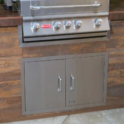 Bull BBQ Fully-Assembled 5 Ft. Master-Q BBQ Island With 30-Inch Angus Grill And 30-Inch Double Door - Rock Base And Tile Countertop 20 Bull BBQ Fully-Assembled 5 Ft. Master-Q BBQ Island With 30-Inch Angus Grill And 30-Inch Double Door - Rock Base And Tile Countertop -BBQDIRECT Shop Bull BBQ 30 Inch Stainless Steel Double Access Door with Paper Towel Holder 33568 Lifestyle 2