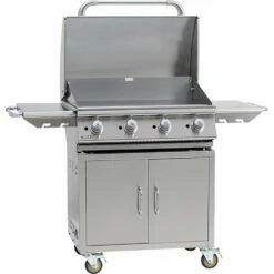 Bull BBQ 30-Inch 4-Burner Freestanding Natural Gas Commercial Style Flat Top Griddle
