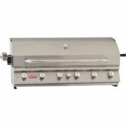 Bull BBQ Diablo 47-Inch 6-Burner Built-In Natural Gas Grill With Rear Infrared Burner -BBQDIRECT Shop Bull BBQ Diablo 46 Inch 6 Burner Built In Natural Gas Grill with Rear Infrared Burner 62649 Left Angle