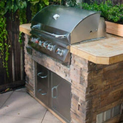 Bull BBQ Fully-Assembled 5 Ft. Master-Q BBQ Island With 30-Inch Angus Grill And 30-Inch Double Door - Stucco Base And Tile Countertop 14 Bull BBQ Fully-Assembled 5 Ft. Master-Q BBQ Island With 30-Inch Angus Grill And 30-Inch Double Door - Stucco Base And Tile Countertop -BBQDIRECT Shop Bull BBQ Fully Assembled 5 Ft Master Q Outdoor Kitchen Island 31004 BBQGrills com Lifestyle