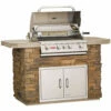 Bull BBQ Fully-Assembled 5 Ft. Master-Q BBQ Island With 30-Inch Angus Grill And 30-Inch Double Door - Rock Base And Tile Countertop