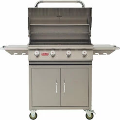 Bull BBQ Outlaw 30-Inch 4-Burner Freestanding Propane Gas Grill -BBQDIRECT Shop Bull BBQ Outlaw 30 Inch 4 Burner Freestanding Propane Gas Grill 26001 Front View Open