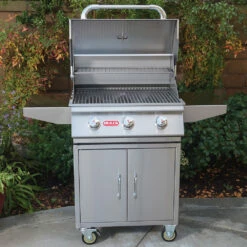 Bull BBQ Steer Premium 25-Inch 3-Burner Freestanding Propane Gas Grill -BBQDIRECT Shop Bull BBQ Steer Premium 25 Inch 3 Burner Freestanding Propane Gas Grill 69101 Lifestyle Open