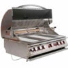 Cal Flame Convection Series 40-Inch 5-Burner Built-In Propane Gas Grill With Infrared Backburner -BBQDIRECT Shop Cal Flame Convection Series 40 Inch 5 Burner Built In Propane Gas Grill BBQ18875CP Side View