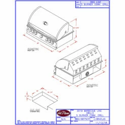 Cal Flame Convection Series 40-Inch 5-Burner Built-In Propane Gas Grill With Infrared Backburner -BBQDIRECT Shop Cal Flame Convection Series 40 Inch 5 Burner Built In Propane Gas Grill BBQ18875CP Spec Sheet