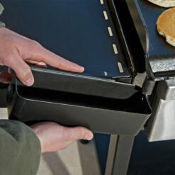 Camp Chef 30-Inch 4-Burner Freestanding / Countertop Propane Gas Commercial Style Flat Top Griddle -BBQDIRECT Shop Camp Chef 30 Inch 4 Burner Tabletop Freestanding Flat Top Griddle FTG600P Lifestyle Grease Cup