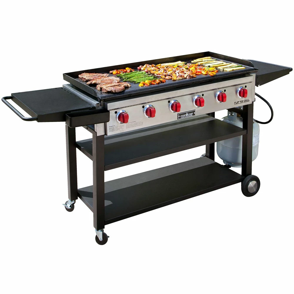 Camp Chef 46-Inch 6-Burner Freestanding Propane Gas Commercial Style Flat Top Griddle 4 Camp Chef 46-Inch 6-Burner Freestanding Propane Gas Commercial Style Flat Top Griddle - Image 2