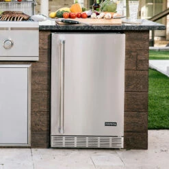 Coyote Ready-To-Assemble 6 Ft. Deluxe Outdoor Kitchen Island For Propane Gas Grill And Access Door - White Stacked Stone 20 Coyote Ready-To-Assemble 6 Ft. Deluxe Outdoor Kitchen Island For Propane Gas Grill And Access Door - White Stacked Stone -BBQDIRECT Shop Coyote 21 Inch 4 1 Cu Ft Right Hinge Outdoor Rated Compact Refrigerator CBIR R Lifestyle