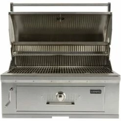 Coyote 36-Inch Built-In Stainless Steel Charcoal Grill With Adjustable Charcoal Tray