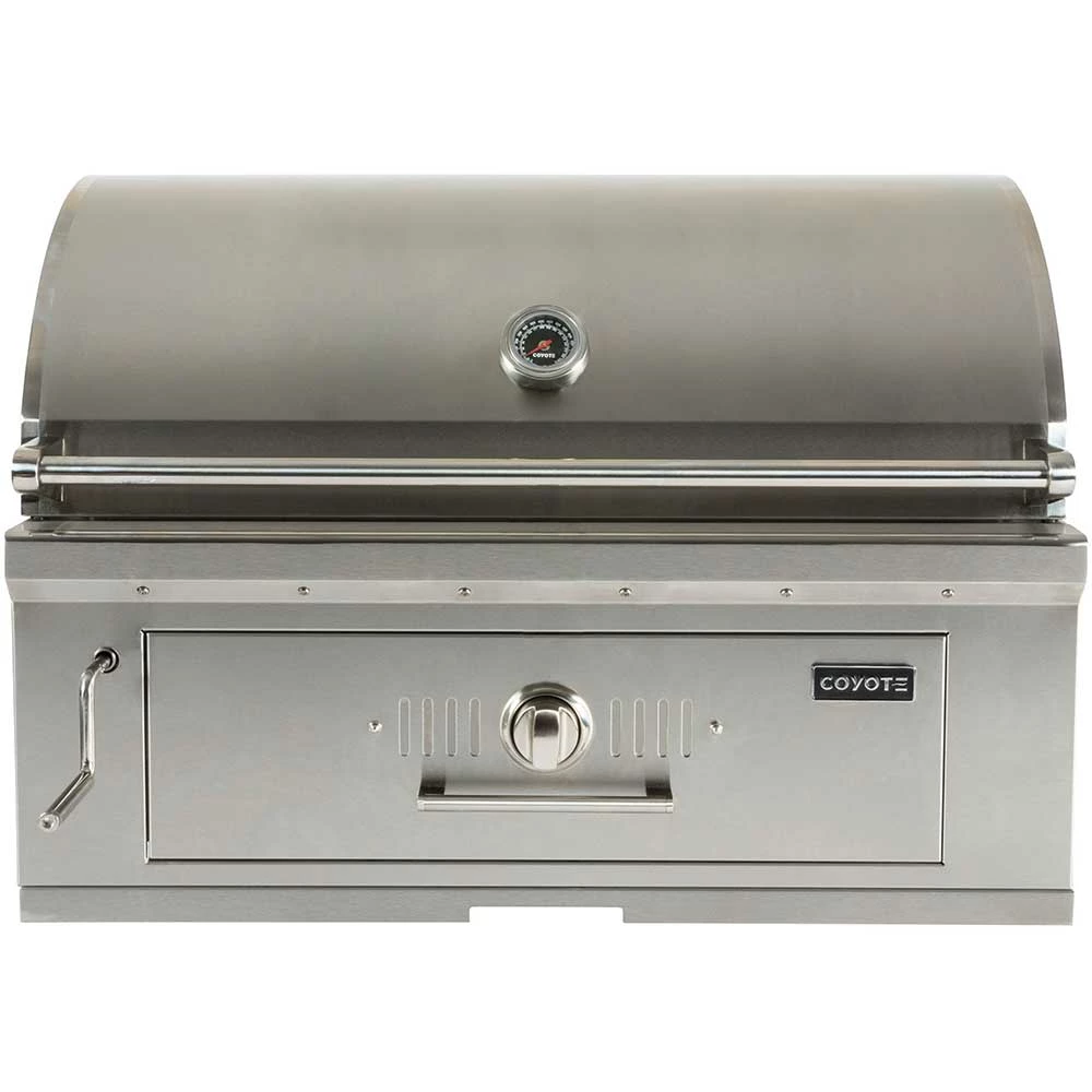 Coyote 36-Inch Built-In Stainless Steel Charcoal Grill With Adjustable Charcoal Tray 4 Coyote 36-Inch Built-In Stainless Steel Charcoal Grill With Adjustable Charcoal Tray - Image 2