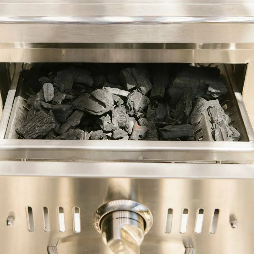 Coyote 50-Inch 2-Burner Freestanding Natural Gas/Charcoal Dual Fuel Hybrid Grill 7 Coyote 50-Inch 2-Burner Freestanding Natural Gas/Charcoal Dual Fuel Hybrid Grill - Image 5