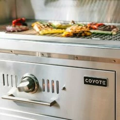 Coyote 50-Inch 2-Burner Freestanding Natural Gas/Charcoal Dual Fuel Hybrid Grill 13 Coyote 50-Inch 2-Burner Freestanding Natural Gas/Charcoal Dual Fuel Hybrid Grill -BBQDIRECT Shop Coyote 50 Inch 2 Burner Freestanding Natural Gas Charcoal Dual Fuel Hybrid Grill C1HY50NG C1HY50CT Control Panel