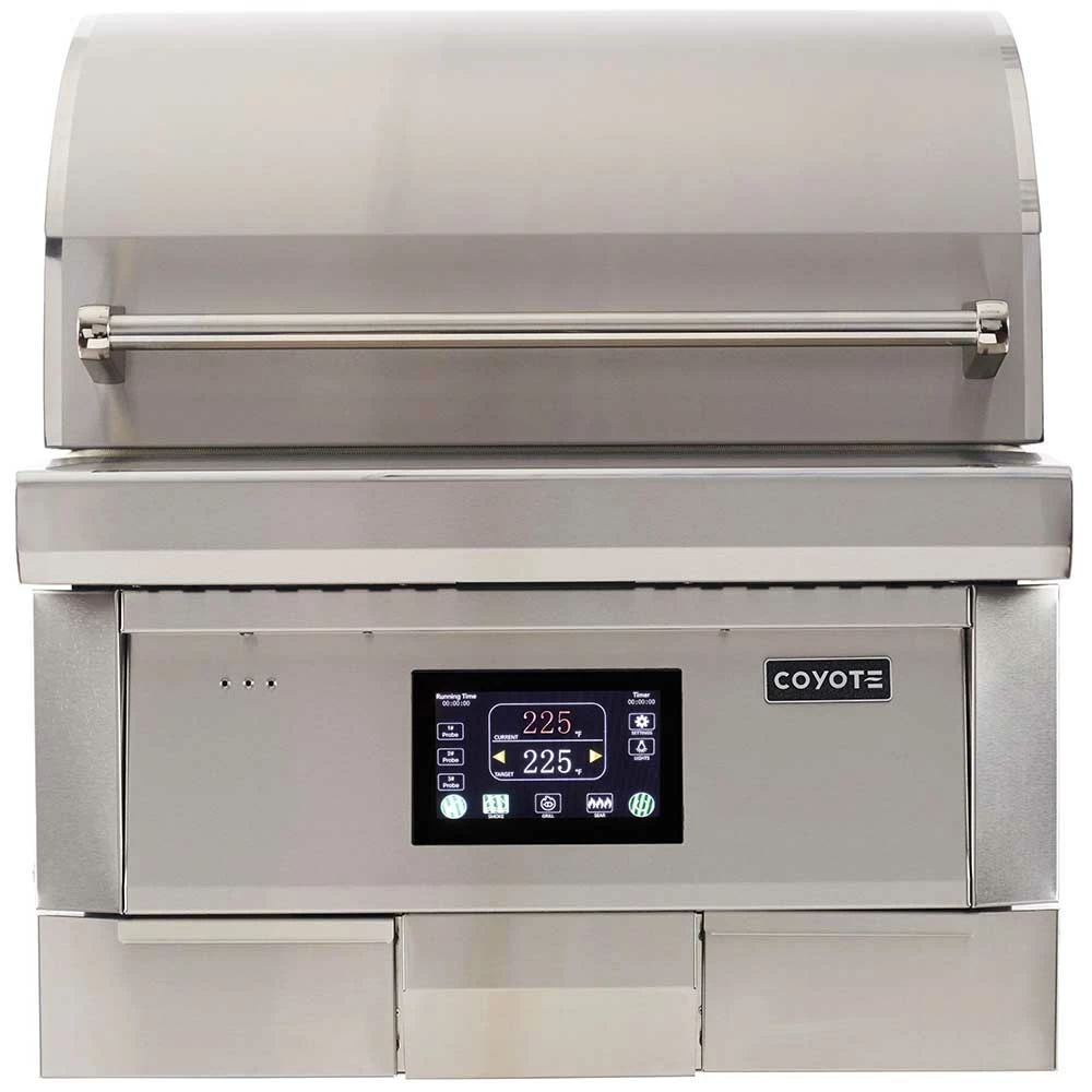 Coyote Touch-Screen Controlled 28-Inch 304 Stainless Steel Built-In Pellet Grill 3 Coyote Touch-Screen Controlled 28-Inch 304 Stainless Steel Built-In Pellet Grill
