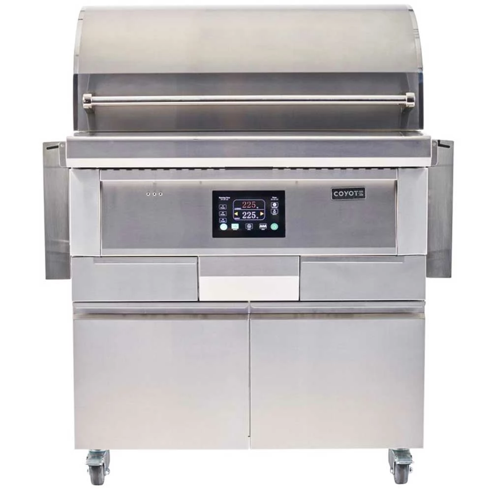 Coyote Touch-Screen Controlled 36-Inch 304 Stainless Steel Freestanding Pellet Grill 3 Coyote Touch-Screen Controlled 36-Inch 304 Stainless Steel Freestanding Pellet Grill