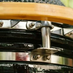 Coyote 18-Inch Asado Ceramic Kamado Grill With Stainless Steel Cart -BBQDIRECT Shop Coyote Grill 18 Inch Asado Ceramic Kamado Grill C1CHCS FS Slam Proof Lid