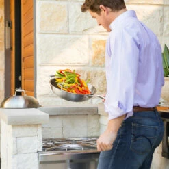 Coyote Stainless Steel Wok For Power Burner 7 Coyote Stainless Steel Wok For Power Burner -BBQDIRECT Shop Coyote Grills Stainless Steel Wok for Power Burner CWOK Lifestyle