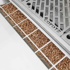 Coyote Touch-Screen Controlled 36-Inch 304 Stainless Steel Freestanding Pellet Grill 15 Coyote Touch-Screen Controlled 36-Inch 304 Stainless Steel Freestanding Pellet Grill -BBQDIRECT Shop Coyote Pellet Grill Hopper Full of Pellets 2