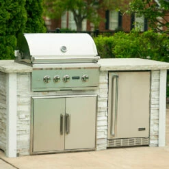 Coyote Ready-To-Assemble 6 Ft. Deluxe Outdoor Kitchen Island For Propane Gas Grill And Access Door - White Stacked Stone 13 Coyote Ready-To-Assemble 6 Ft. Deluxe Outdoor Kitchen Island For Propane Gas Grill And Access Door - White Stacked Stone -BBQDIRECT Shop Coyote Ready To Assemble 6 Ft Deluxe Outdoor Kitchen Island White Stacked Stone RTAC G6 P SW Lifestyle